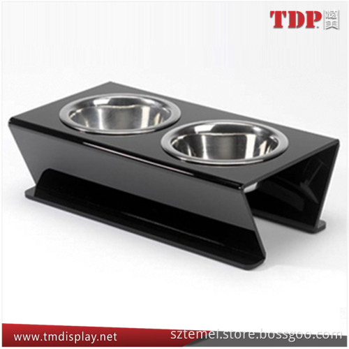 factory wholesale customized acrylic pet cat dog bowl with dining stand